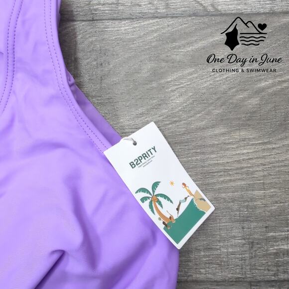 B2Prity Plus Size Cut Out Ruffle Shoulder One Piece Swimsuit Size 2XL - Picture 4 of 7